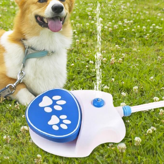 Dog Pet Water Sprinkler Convenient Soft Hose Paw Activated Waterer | Outdoor Dog Sprinkler Toy Convenient Drinking Dispenser for Large Breeds Playful Pets Outdoor Interactive Water Fun
