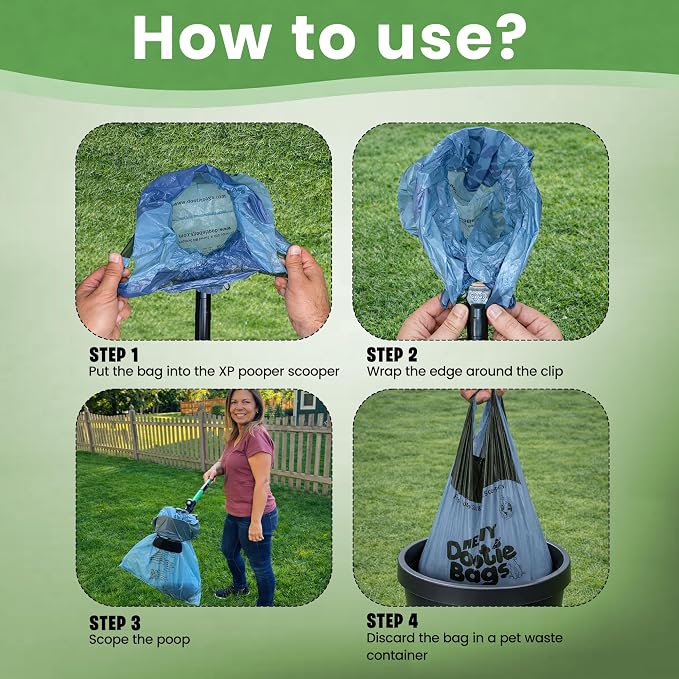 GoGo Stik XP Consumer Reports #1 Rated Ergonomic Scooper 2024, 2026. Quick, Clean, & Convenient Pro Pooper Scooper for All Dog Pet Waste Cleanup. Use Store Bags or Heavy Dootie Bags.