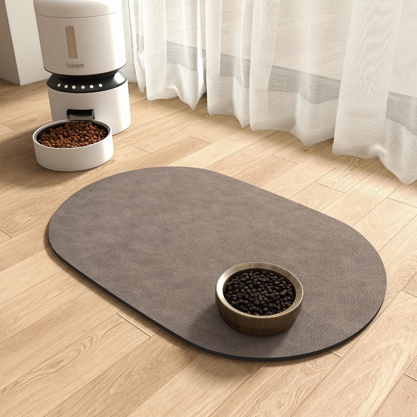 Absorbent Dog Water Mat for Food and Bowl - Quick Dry Pet Feeding Mat, No Stains, Accessories for Messy Drinkers