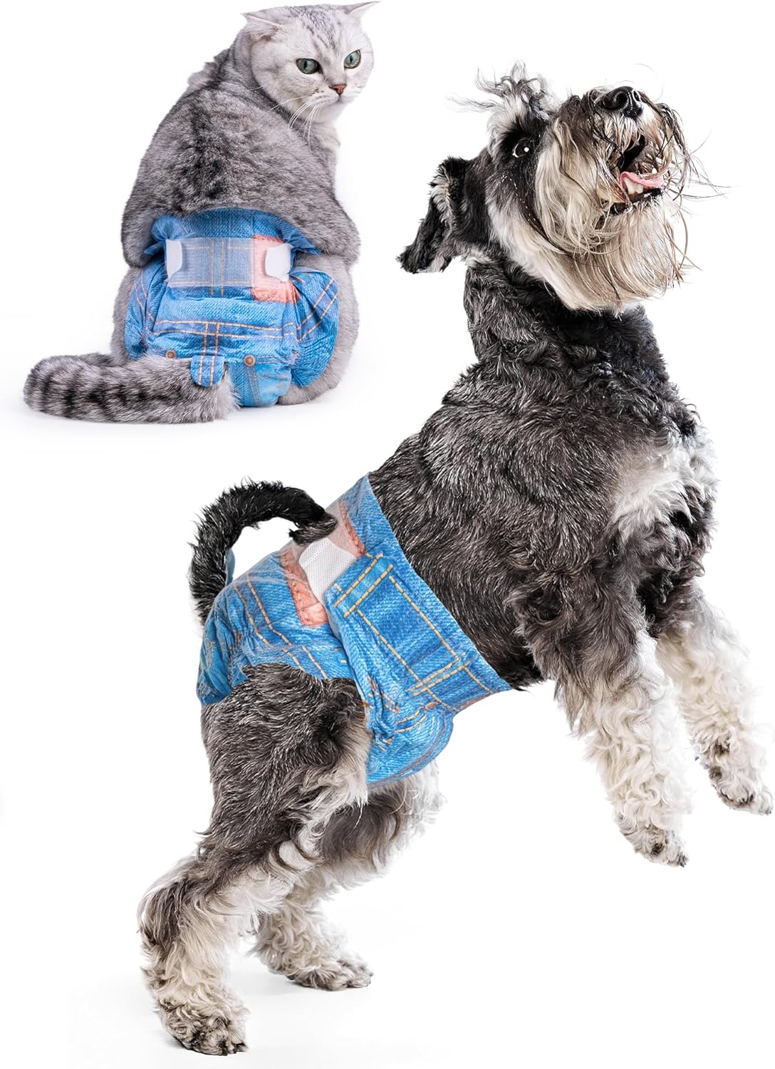 Pet Soft Dog Diapers Female, Disposable Dog Diapers, Cat Diaper for Female Cats, Puppy Diaper 48pcs Small
