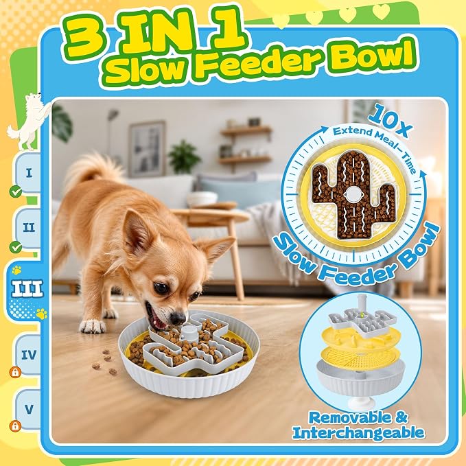 Forfon 10 Pack Complete Dog Puzzle Toy Set for All Breeds, Upgraded Enrichment Toys with Lick Mat & Slow Feeder Bowl, Suction Cup Design, Keeps Dogs Busy & Mentally Stimulated
