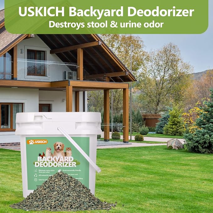 Backyard Deodorizer,10 lbs Yard Odor Eliminator,Eliminates Stool and Urine Odor on Potty Patches,Artificial Turf,Grass,Lawns,Patios,Concrete&Playgrounds-Cat Litter Box Odor Eliminator & Freshener
