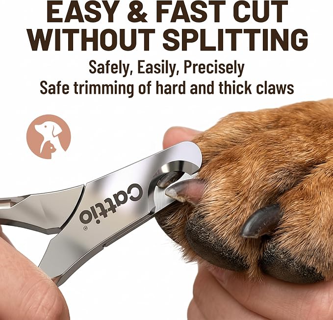 Dog Nail Clippers - All Steel Material, Built-in Spring,Heavy Duty Dog Nail Trimmer Full Metal Razor Sharp Professional for All Dogs Cats with Thick Toena,Dog Nail Trimmers