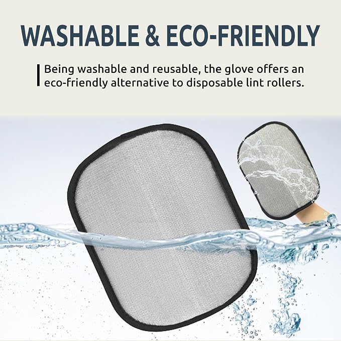 Pet Hair Removal Glove for Dogs & Cats – Reusable Electrostatic Hair Remover Mitt, Five-Finger Grooming & Cleaning Tool for Furniture, Clothes, Carpet, Couch & Car Interior