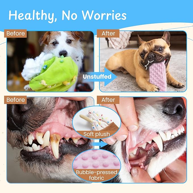 Nocciola 3 PC No Stuffing Small Dog Toys, Removable Crinkle Squeaky Durable Dog Tug Toy Summer Drinks Theme, Bottle Insert Fun Puppy Toys to Keep Them Busy