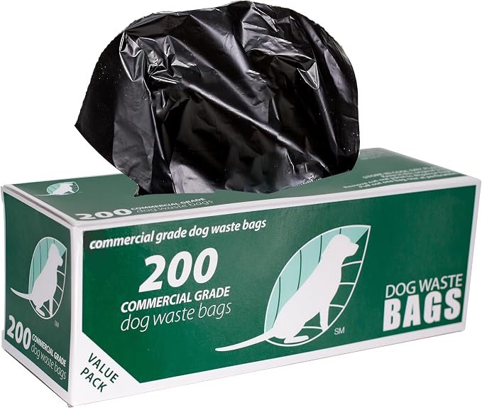 Zero Waste USA Heavy Duty Dog Waste Station Bags, 1 Roll = 200 bags | Commercial Grade Heavy-duty thick dog waste bags designed for large dogs and tougher cleanups without tearing or leaking.