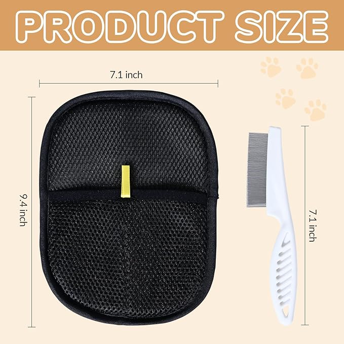 TZKGZP Pet Hair Removal Gloves, Electrostatic Pet Hair Grooming Gloves for Dog & Cat, Reusable for Carpet, Clothing,Furniture,Clothing, Couch,Bed,Curtain-3 PCS