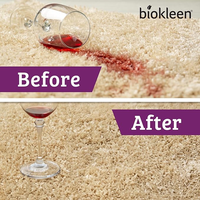 Biokleen Bac-Out Enzyme Cleaner Spray and Stain & Odor Remover for Pet Stains, Laundry, Diapers, Wine, Carpets, & More, Eco-Friendly, Non-Toxic, Lime Scent, 32 Ounces