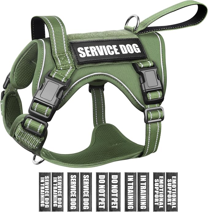 Tactical Dog Harness, No Pull Dog Harness for Medium Large Dogs with Handle & Molle, Military Service Dog Vest Harness in Training Pet Harness for Small Dogs