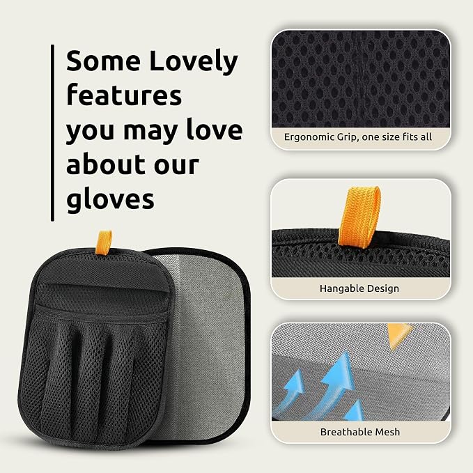 Pet Hair Removal Glove for Dogs & Cats – Reusable Electrostatic Hair Remover Mitt, Five-Finger Grooming & Cleaning Tool for Furniture, Clothes, Carpet, Couch & Car Interior
