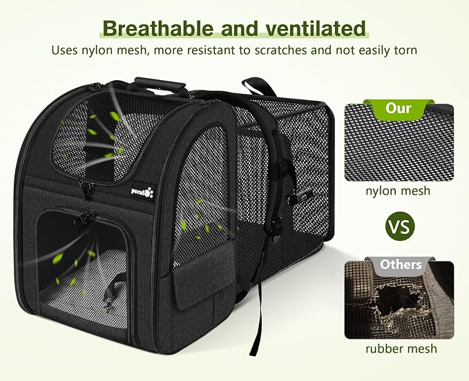 pecute Cat Backpack Breathable, Cat Carrier Backpack Expandable