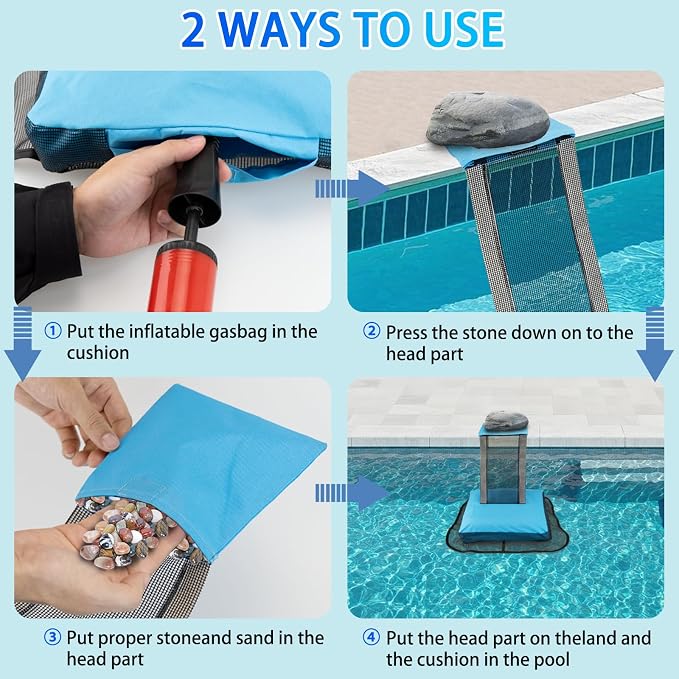 Pool Animal Escape Ramp,Pool Frog Saver,Animal Saver for Swimming Pool Critter, Rescue for Toads, Flog,Lizards, Ducks, Snakes, Mice,Blue