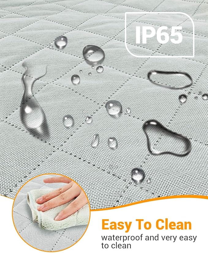 Dog Car Seat Cover, 600D Heavy Dute Car Seat Cover for Dogs Pets, 100% Waterproof Anti-Scratch Nonslip Dog Hammock for Cars, Seat Covers Protector with SeatBelt for Sedan SUV Truck Standard Gray