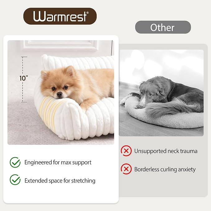Cat Couch for Pets, Cute Small Dog Couch Bed with Cozy Soft Faux Rabbit Fur for Small Dogs, Fuzzy Dog Couch for Indoor Cats, Supportive Pet Sofa with Removable Washable Cover, Cream, 30"