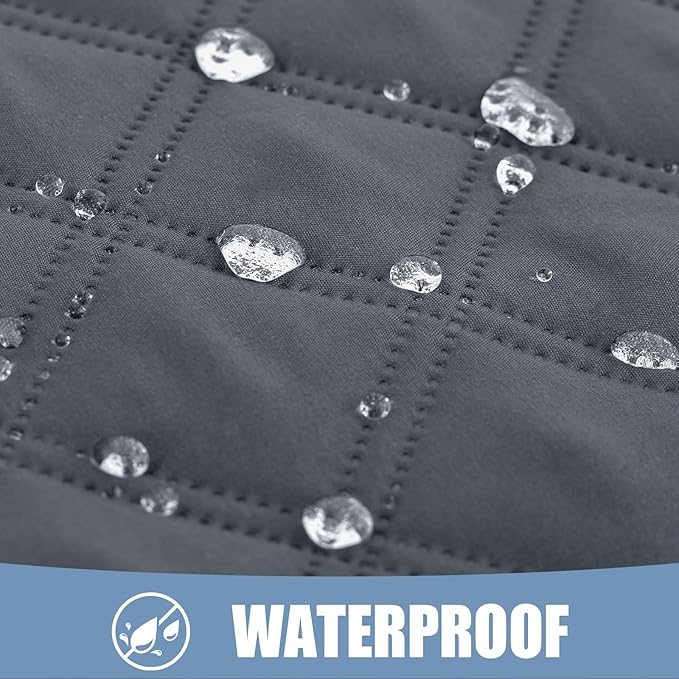 Smiry Waterproof Dog Bed Cover Pet Blanket, Soft Washable Dog Blanket for Furniture Bed Couch Sofa Reversible, Checkered (40"x70", Dark Grey/Dark Grey)