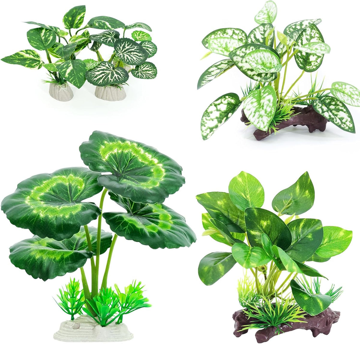 Betta Fish Tank Accessories 7 Pack Silk Aquarium Plants Decoration Artificial Fish Tank Plants Set for Aquariums Decor