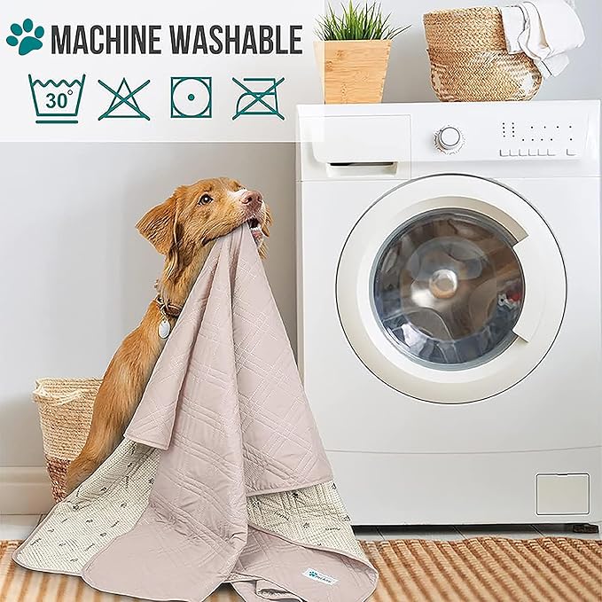 PetAmi Waterproof Couch Cover for Dogs, Waterproof Pet Blanket, Reversible Furniture Cover Sofa Protector for Pet Cat Bed, Washable Waterproof Blanket Dog Cover for Couch Seat, 30x70 Beige