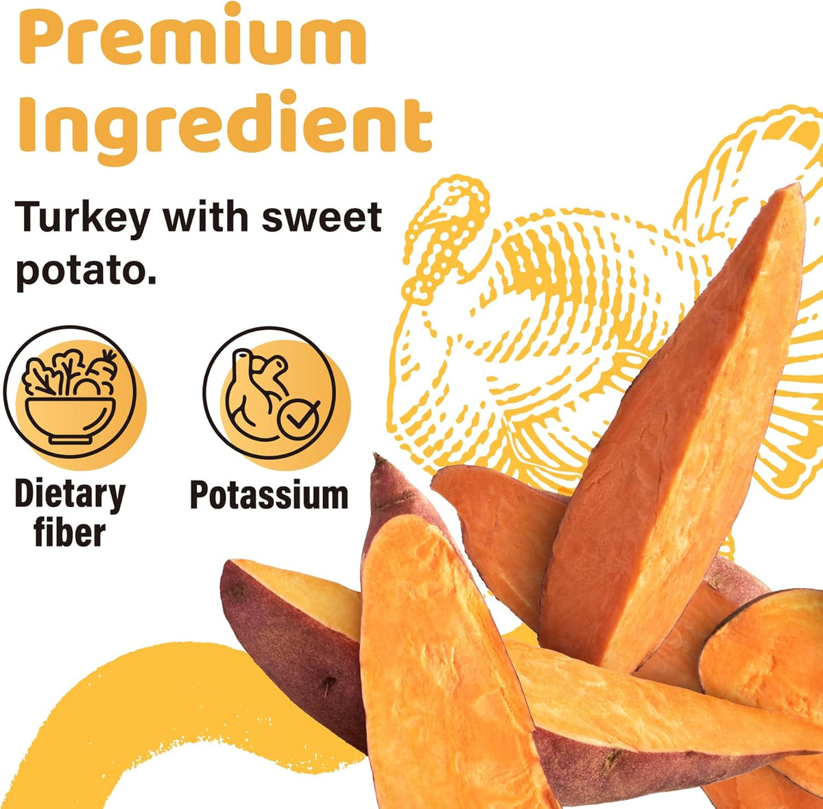 iPaw Turkey Dog Treats, All Natural Human Grade Dog Treat, Suitable for Training chew, US Sourced Raw Material, Hypoallergenic, Rawhide Alternative,Braided Stick (Sweet Potato)