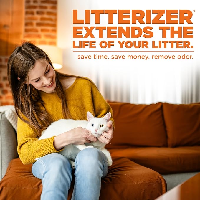 Pooph Litterizer – 16oz Bottle – Absorbs 46x Weight In Wetness & Odor – Keeps Litter Dry, Reduces Mess, Reduce Litter Costs And Get A Stink-Free Litter Box – Without Fragrances Or Harsh Chemicals
