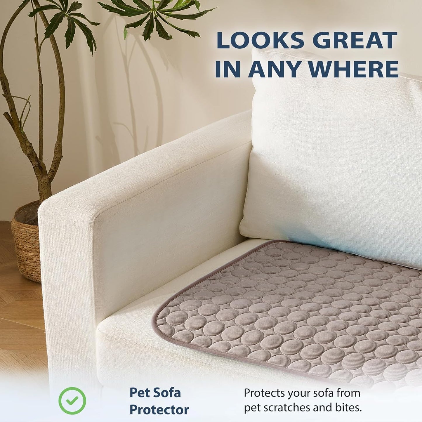 MICROCOSMOS Summer Cooling Mat & Sleeping Pad- Water Absorption Top, Materials Safe, Easy Carry, EZ Clean. Keep Cooling for Pets, Kids and Adults.(Brown, 36" x24")