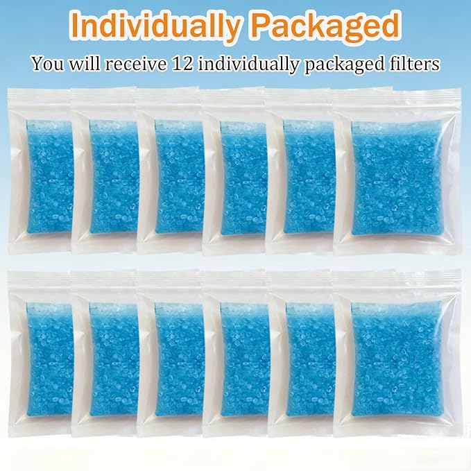 12 Packs Cat Litter Deodorizer Refills Compatible with Whisker OdorTrap Pod | Odor Eliminator for Self-Cleaning and Traditional Litter Boxes (Gardenia)