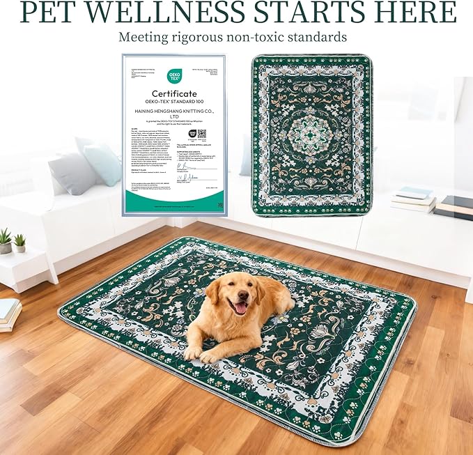 Homimp Washable Pee Pads for Dogs, 2 Pack Reusable Puppy Pads Waterproof, Absorbent and Leakproof Dog Pee Pads, Non Slip Puppy Training Pads, Pet Mat for Floor, Crate, Couch, Whelping,Green, 36"x41"