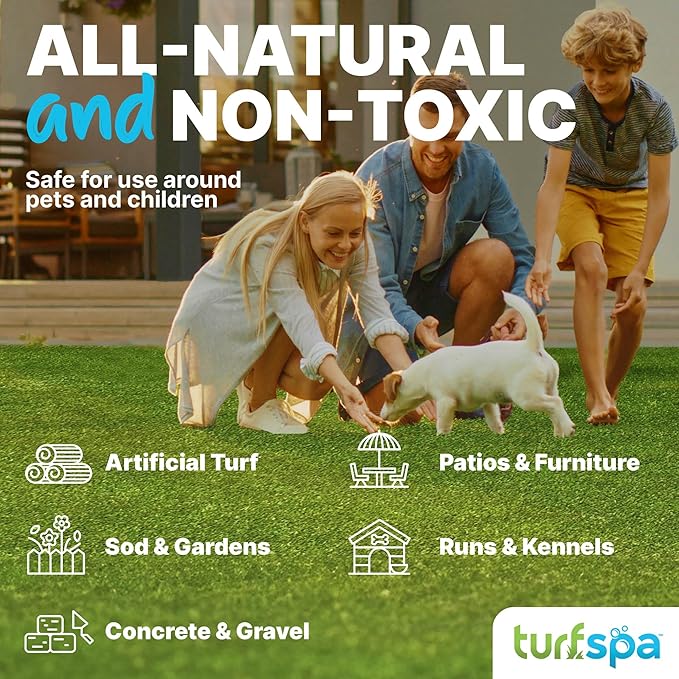 TurfSpa Urine & Odor Turf Detox: 32 oz Mango Scented Professional Enzyme Cleaner & Odor Eliminator for Artificial Grass, Turf, Concrete & Patios, Pet Urine Enzymatic Cleaner for Dogs & Cats