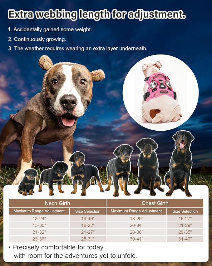 Petnanny Tactical Dog Harness No Pull Service Dog Vest L Jungle Camo | Tactical Dog Vest with breathable mesh & hook loop panel, no pull harness for walking training, adjustable fit