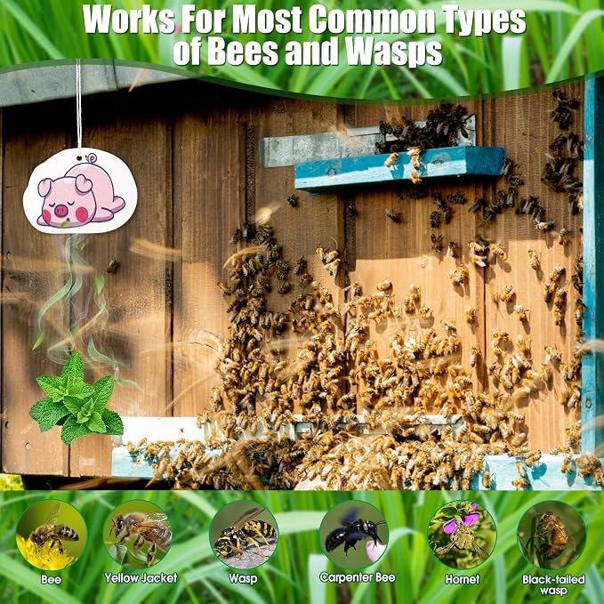 16Oz Wasp & Bee Repellent Outdoor Spray with Natural Essential Oils, Hornet & Yellow Jacket Killer Spray for Indoor & Outdoor Use on Patios, Gardens, and Yards