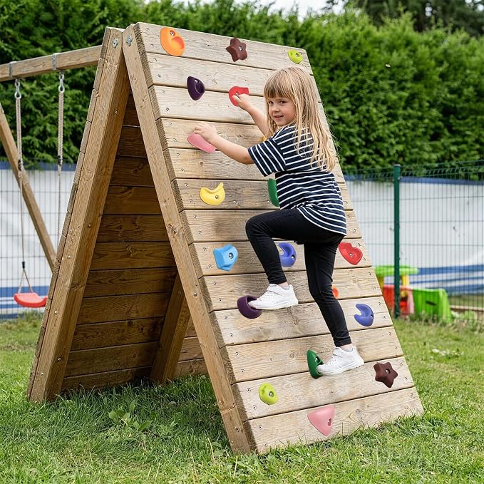 TOPNEW Climbing Holds for Kids, Rock Wall Holds with Hardware - Climbing Rocks for Indoor Outdoor Playground Climbing Wall (20 Pcs)