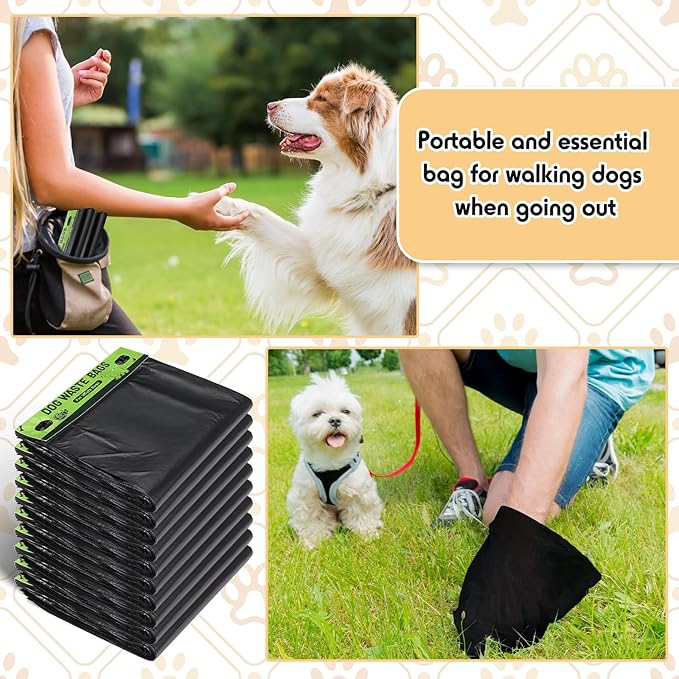 Ireer 1000 Pcs Header Bag Bulk Dog Pet Waste Bags Bulk Poop LeakProof Easy Single Pull Bags for Poop Dog Station Fit Hang Hole Dispenser Pet Waste Bag for Home Outdoor