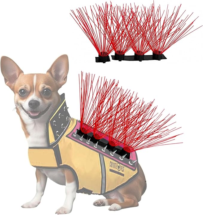 Coyotevest Coyotewhiskers Protective Nylon Dog Harness Bristles, Red | Nylon Bristles for Coyotevest or Spikevest Help Deter Coyotes, Aggressive Dogs and Birds of Prey Dog Accessory Made in USA