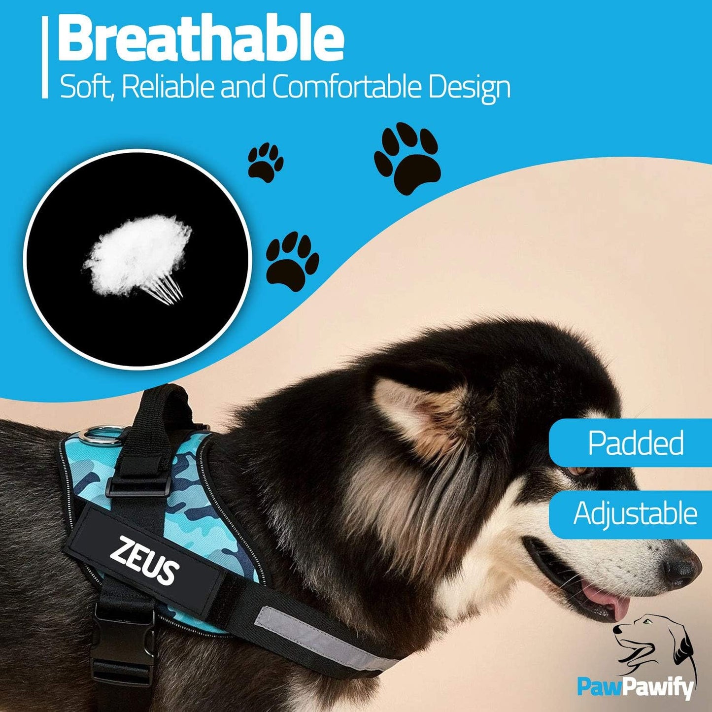 PawPawify Custom No Pull Dog Harness with Name and Phone Number, Heavy Duty Personalized Pet Vest to Prevent Tugging, Pulling, or Choking, Training and Walking (Green, XL (60-85 LBS))