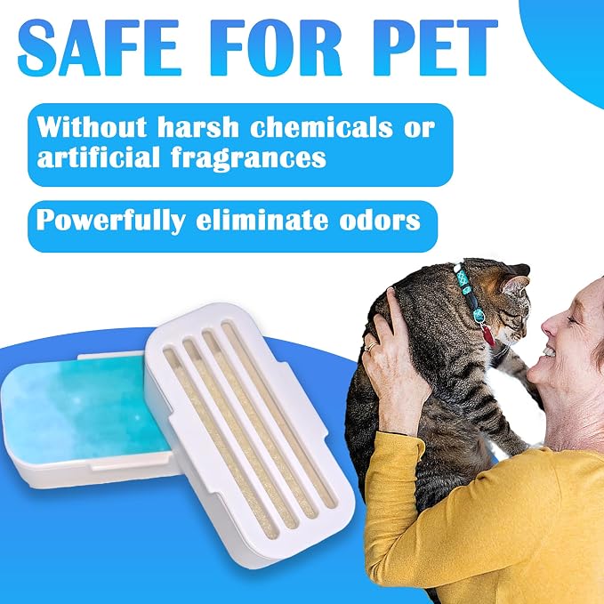 NewKe 6Pcs Deodorizer for PetSafe ScoopFree SmartSpin Automatic Litter Box | Odor Control Compatible with HHOLOVE Self-Cleaning Cat Litter Box, Air Freshener, Pet Gift