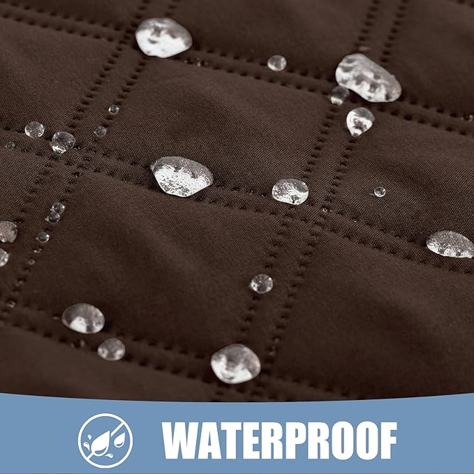 Smiry Waterproof Dog Bed Cover Pet Blanket, Soft Washable Dog Blanket for Furniture Bed Couch Sofa Reversible, Checkered (52"x82", Chocolate/Beige)