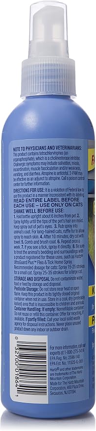 Hartz UltraGuard Plus Cat Flea & Tick Spray, 8 oz (Pack of 2)