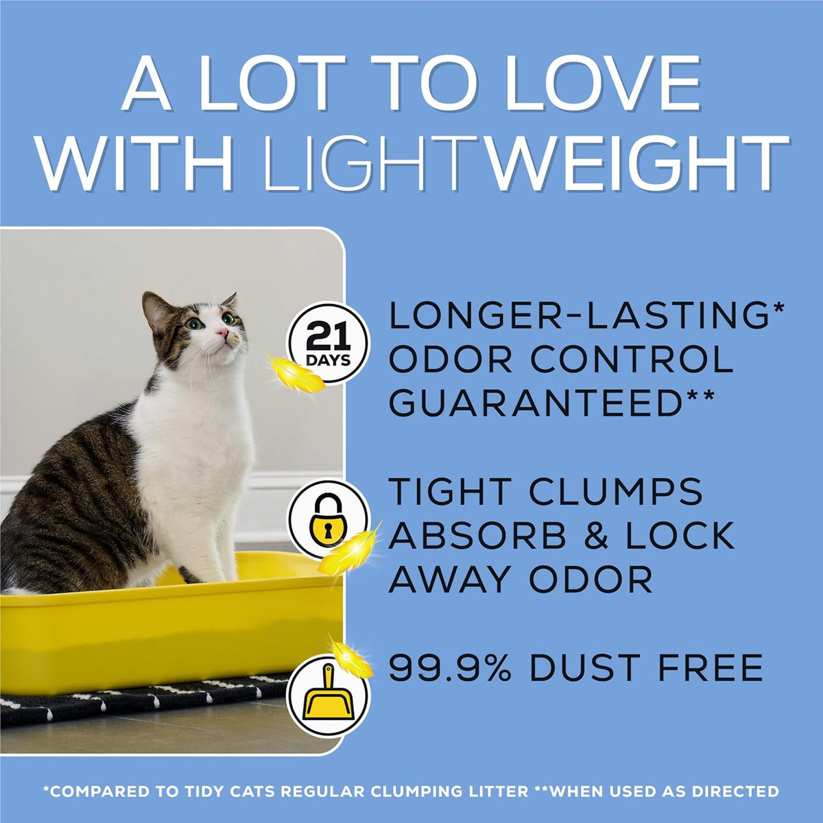 Purina Tidy Cats Lightweight with Glade Clear Springs Multi-Cat, Clumping, Low Dust, Scented Cat Litter - 12 lb. Box