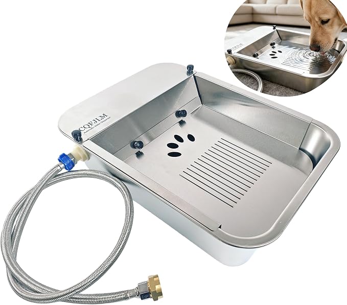 Automatic Water Dispenser for Dogs Slow-Drink,Splash-Proof Design | 3 Gallon Stainless Steel Outdoor Drinking Bowl Self-Filling Water Bowl for Large Dogs,Suitable for Cats,Dog(11L-A)
