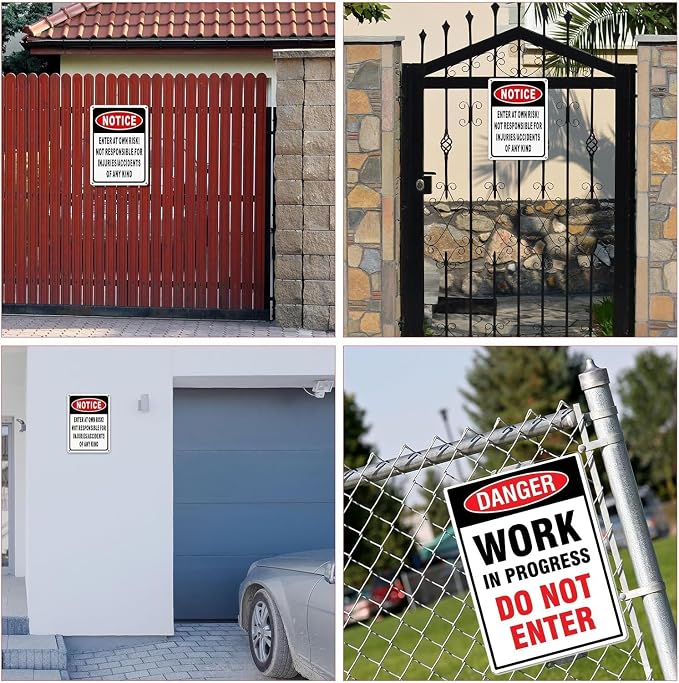 8x12 Inch Aluminum Metal Tin Sign, pet waste station notice stating legal obligations, wall and road plaque for yards and business areas