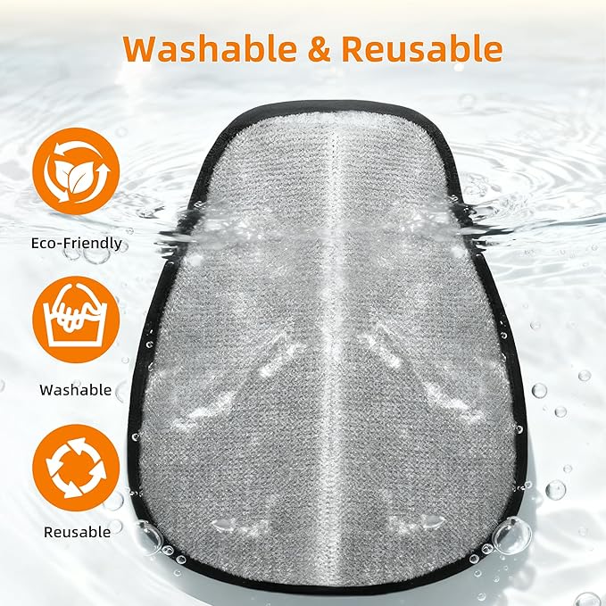 MMGOPET Electrostatic Pet Hair Remover Glove for Cats & Dogs, Patented Adjustable Strap, Reusable Five-Finger Grooming Glove, Non-Slip Fit, Removes Pet Hair from Couch, Carpet, Laundry & Car Seat