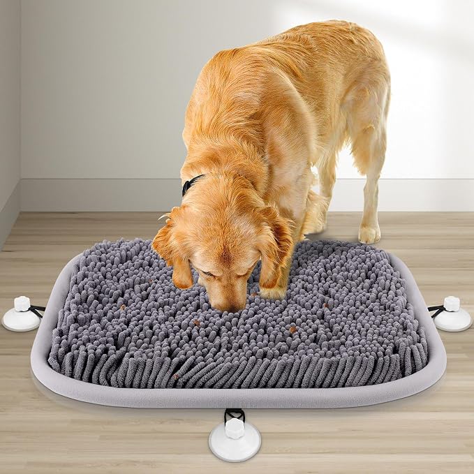 Rundik Snuffle Mat for Dogs, 20'' x 28'' Dog Sniffing Interactive Feeding Game Boredom, Puzzle Toys Encourages Natural Foraging Skills and Stress Relief Small/Medium/Large Dogs(20'' x 28'')