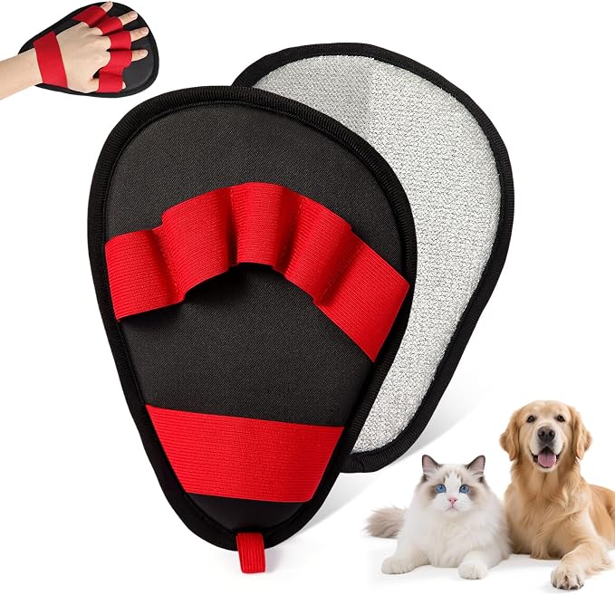 Pet Hair Removal Glove for Dogs & Cats-The Ultimate Pet Hair Remover Tool with 5-Finger Design Electrostatic Magic Brush, Reusable for Pet Hair on Couch, Carpet, Car Trunk, Furniture & Laundry