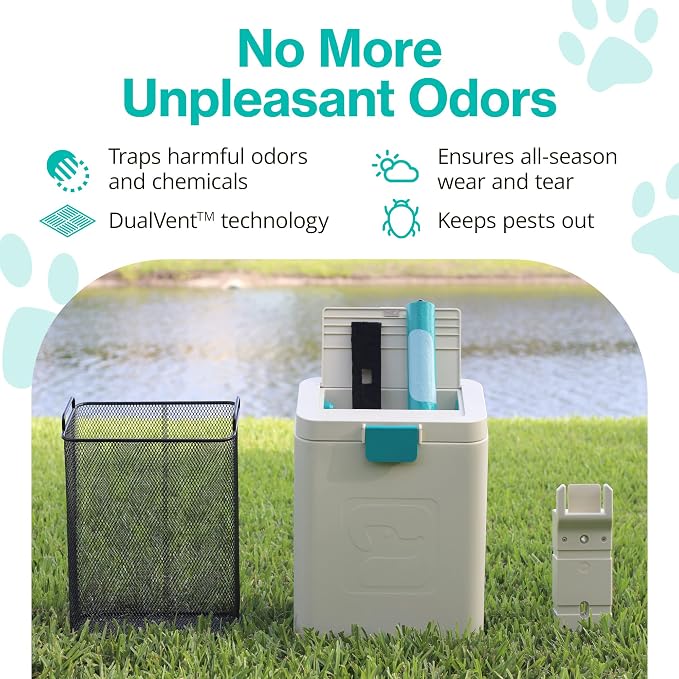PawPail Pet Waste Station with Mounting System, Suitable for Outdoor Use, Designed with Odor-Reducing Technology, Install on Any Surface & Ensures Convenient Pet Waste Disposal