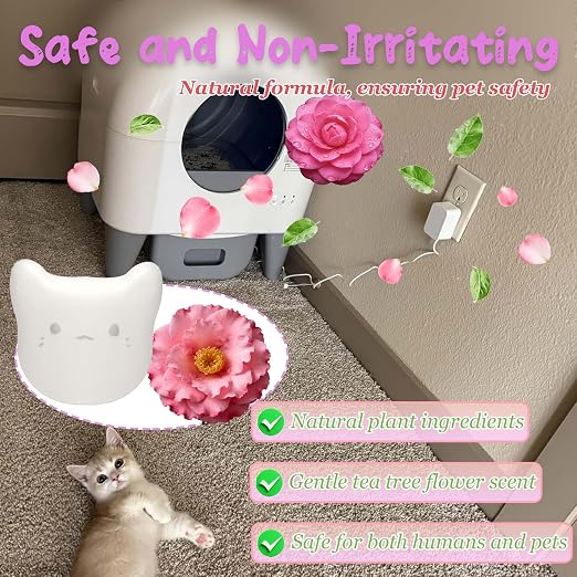 PurifyLogix 6PCS Universal Deodorizing Pods for Automatic Cat Litter Box | Odor Remover for Fumoi Automatic Cat Litter Box, Camellia Flower Scented, Long-Lasting Fragrance, Keep Home Fresh