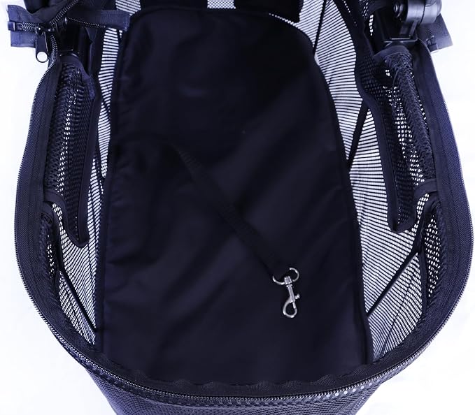 Full-Window pet Stroller with Detachable Carrier,4 Wheels for Cats & Dogs, with Storage Basket,Cup Holder, Travel Puppy/Cats Stroller.