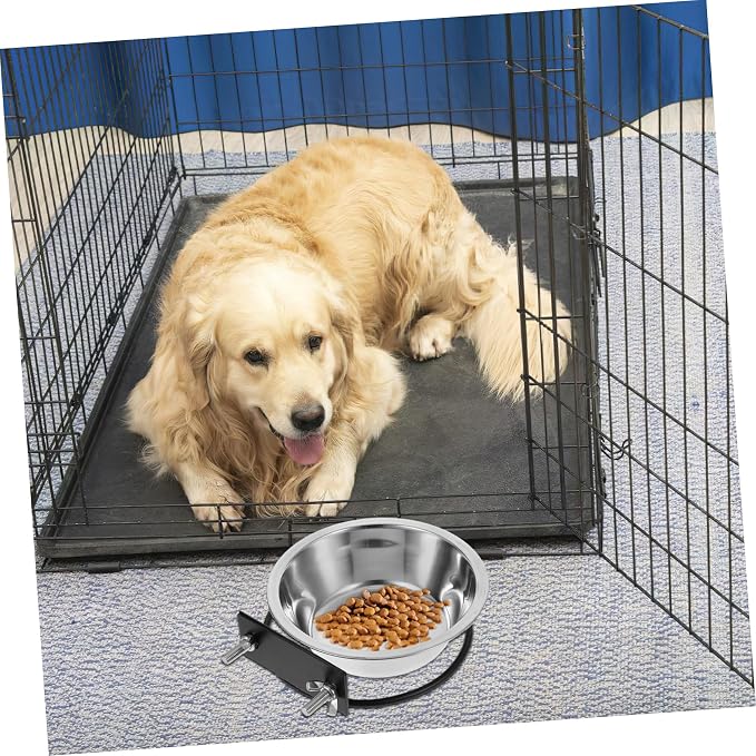 Stainless Steel Wall Bowl Elevated Pet Feeder for Outdoor Use Large Dog Bowls Easy Access