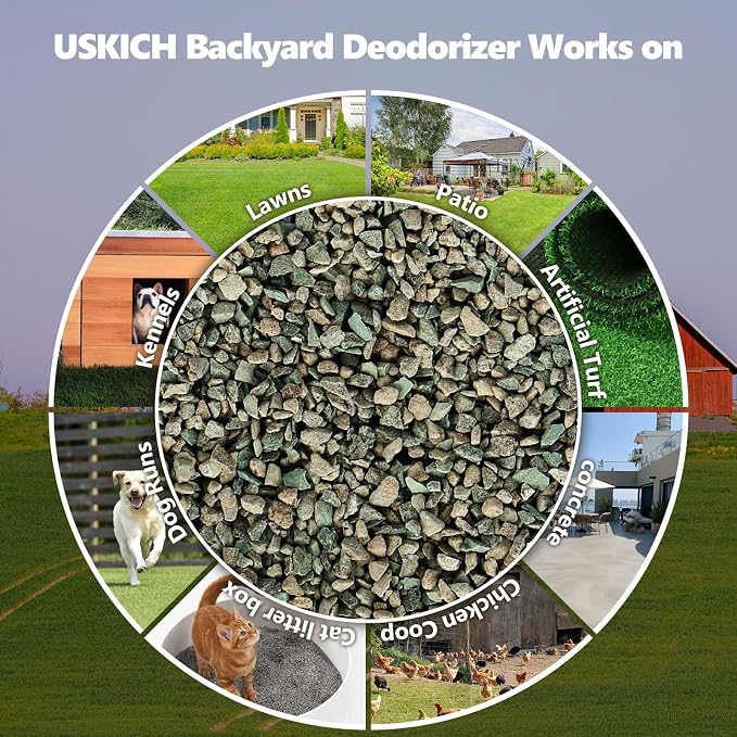 Backyard Deodorizer,10 lbs Yard Odor Eliminator,Eliminates Stool and Urine Odor on Potty Patches,Artificial Turf,Grass,Lawns,Patios,Concrete&Playgrounds-Cat Litter Box Odor Eliminator & Freshener