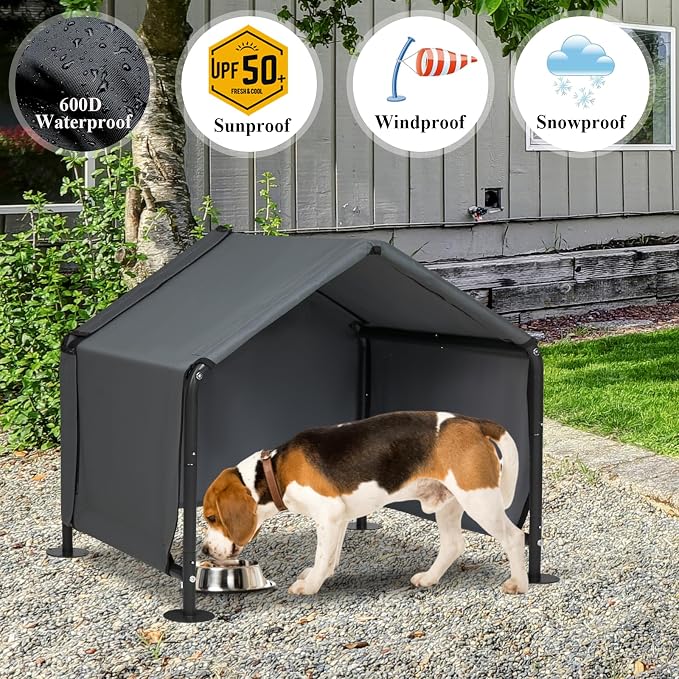 Dog Shade for Outside - Dog Tent Pet Canopy Dog House for Small Dog | Outdoor Dog Kennel for Small Dog,29.5x25.6x25.6 inch Sun Rain Pet Canopy House,Waterproof Pet Sahde Shelter for Small Animal
