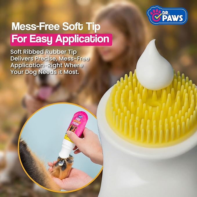 Dr. Paws Dog Paw Protector Balm Perfection Cream - Mess Free, Hydrating, Moisturizing, Non-Greasy, Lick Safe Dog Paw Balm - Premium Animal Foot Moisturizer for Soft, Healthy Paws - 50ml