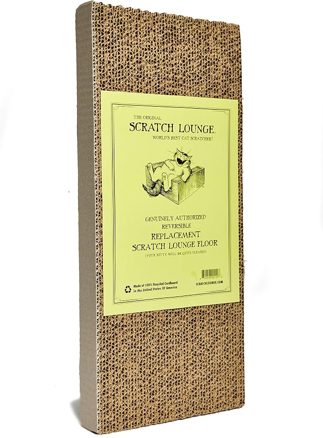 Scratch Lounge - Reversible Cardboard Cat Scratcher with Floor Refill and Catnip